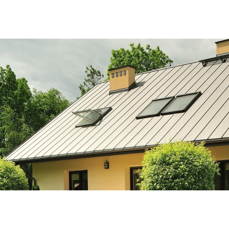Stehfalz-Dachpaneel PD510 S Anthrazit mit Miniwelle und verdeckter Verschraubung