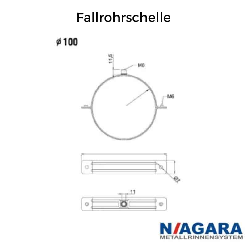Fallrohrschelle inkl. Befestigung info