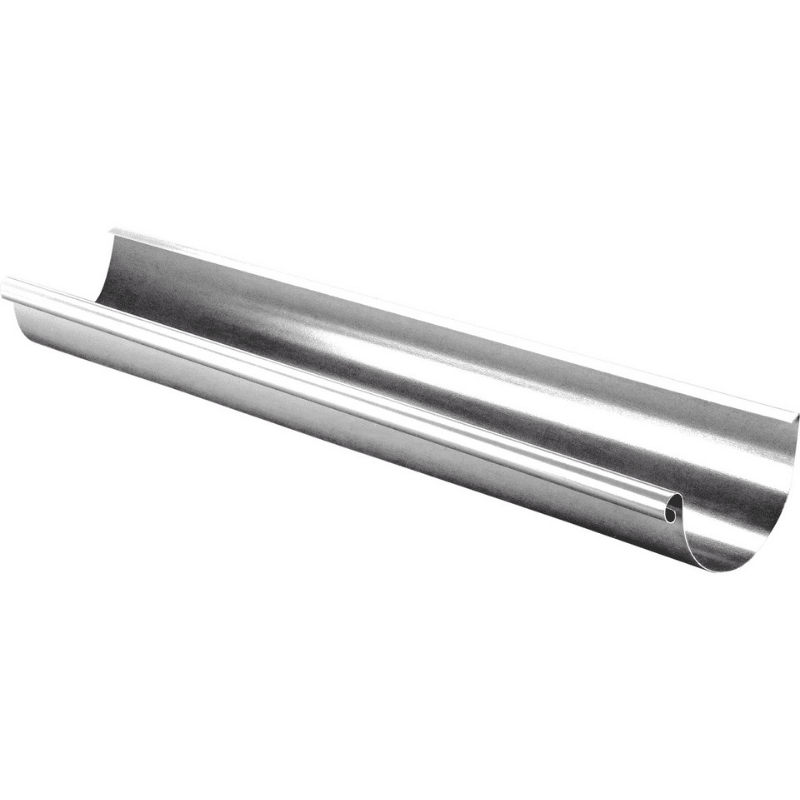 Halbrunde Dachrinne 125 mm aus verzinktem Stahl für Regenwasser