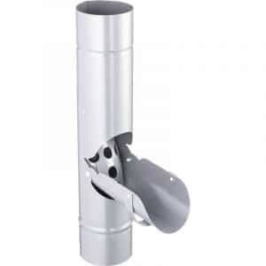 Regenwasserklappe Titan Zink 100 mm für Fallrohr zur Wasserableitung