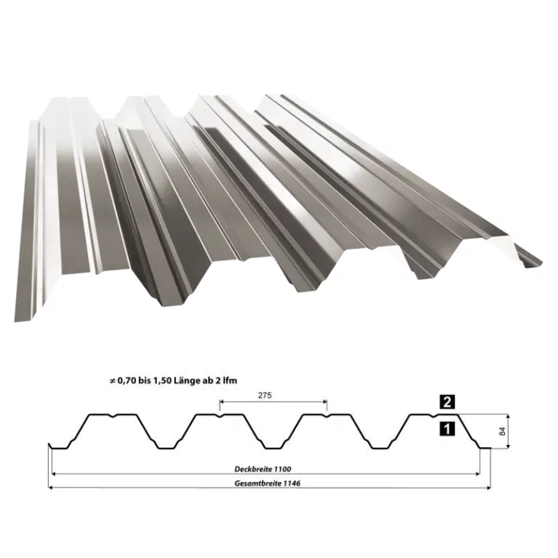 Hochprofile TP85 – Trapezprofil für Dach und Wand