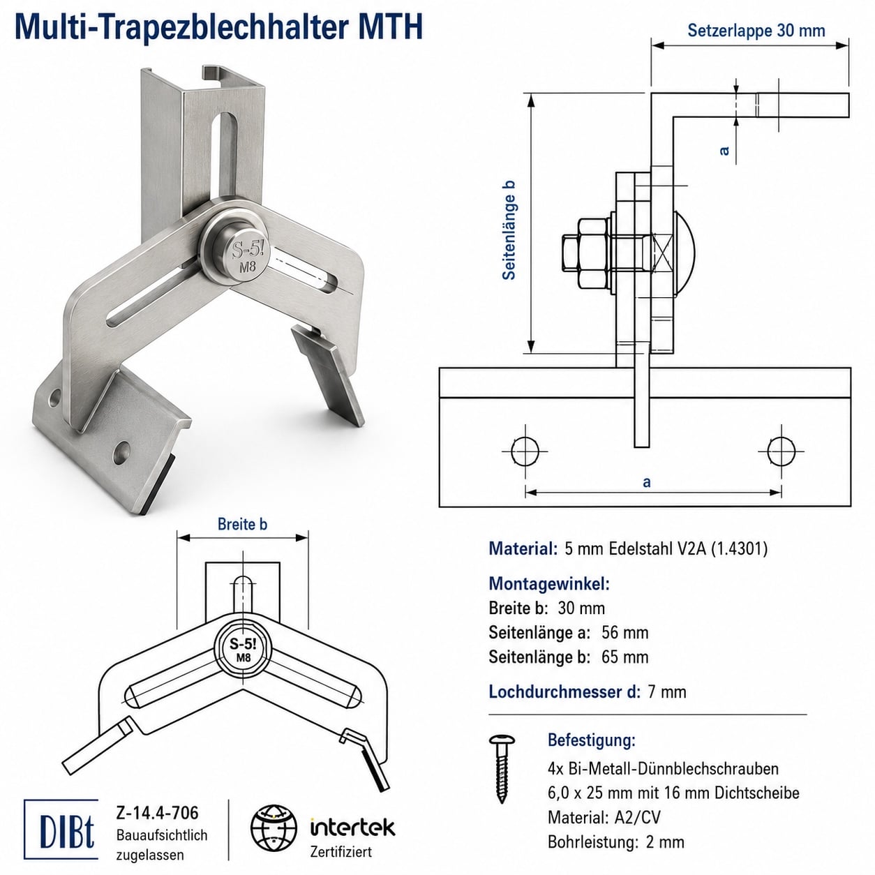 Multi-Trapezblechhalter – Bild 2