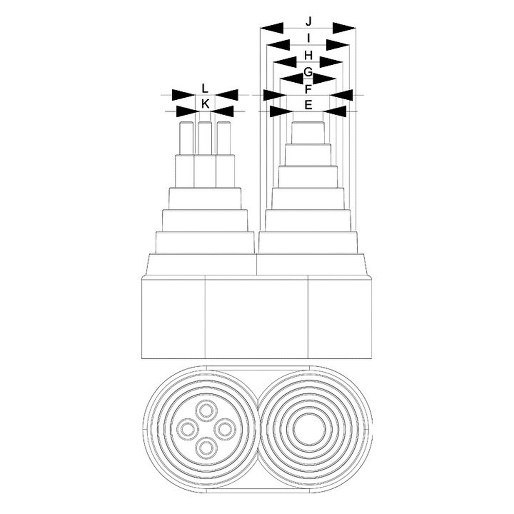 Kabeldurchmesser Solar- und Photovoltaik-Übergang Ø 5–47 mm
