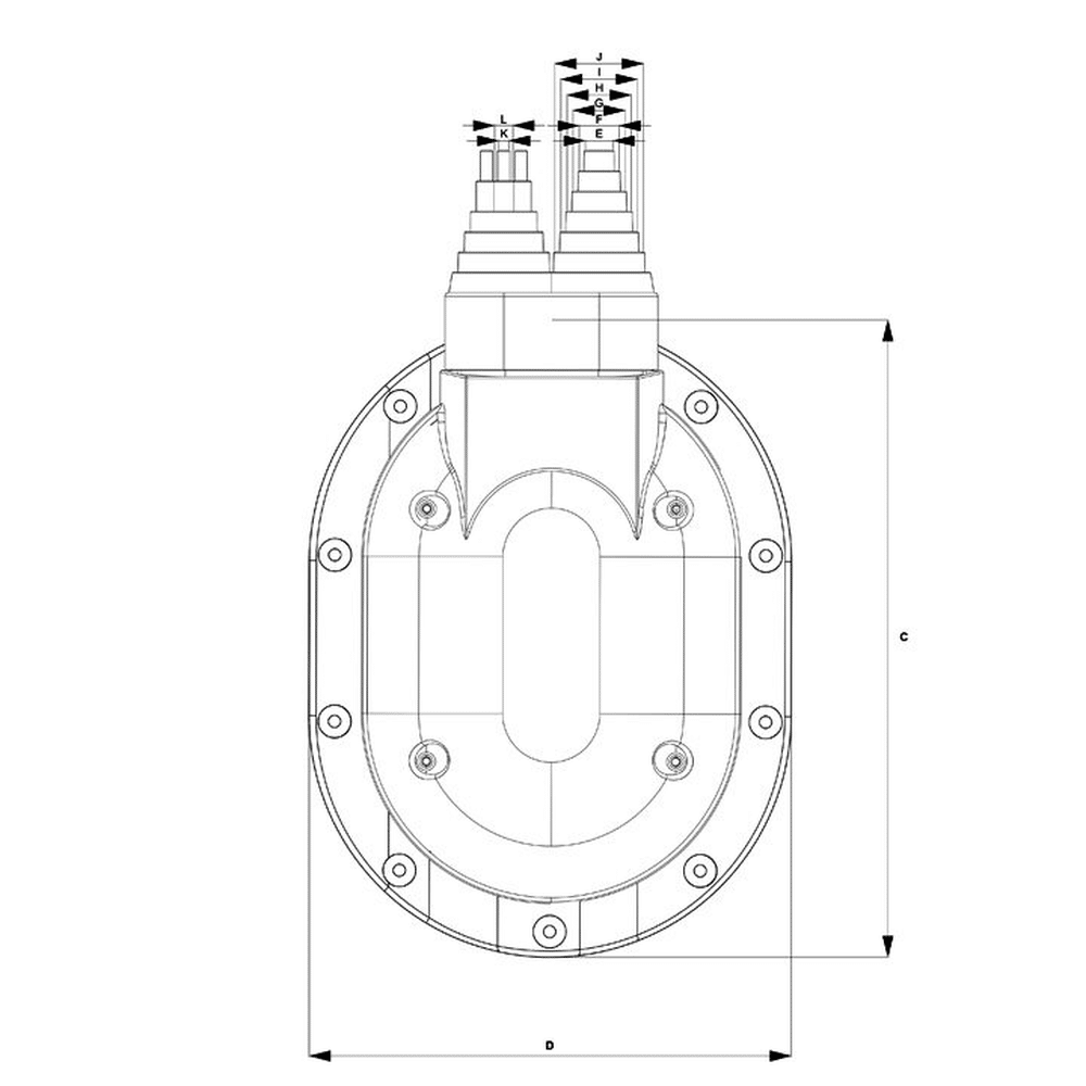 Maßzeichnung Solar- und Photovoltaik-Übergang Ø 5–47 mm